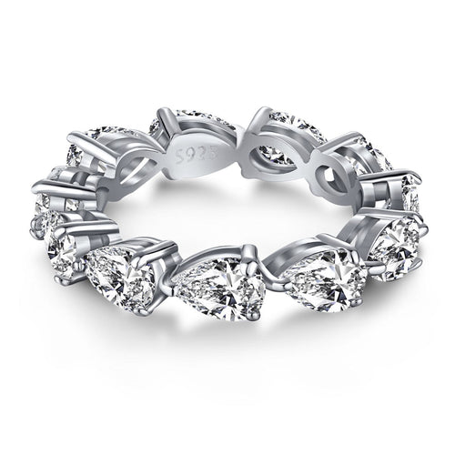 [Aurelle Style]Exquisite Pear Cut Tennis Ring