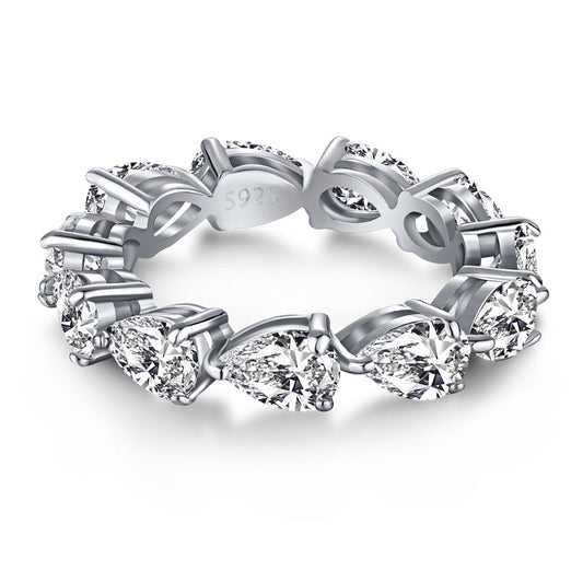 [Aurelle Style]Exquisite Pear Cut Tennis Ring