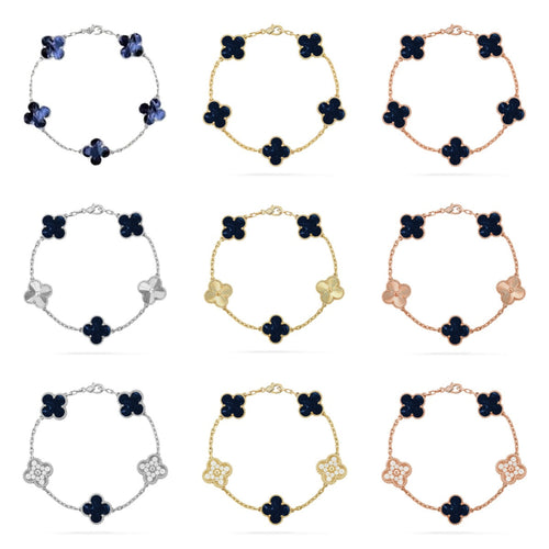[Aurelle Style]CLOVER 5 MOTIF PIETERSITE BRACELET COLLECTION