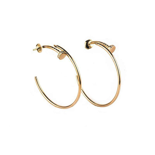 [Aurelle Style]JUSTE EARRINGS GOLD DIAMONDS 1.8MM