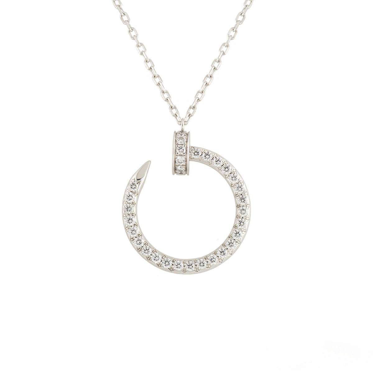 [Aurelle Style]JUSTE NECKLACE SILVER DIAMONDS