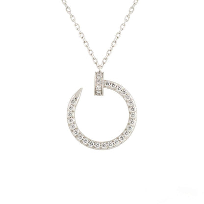 [Aurelle Style]JUSTE NECKLACE SILVER DIAMONDS