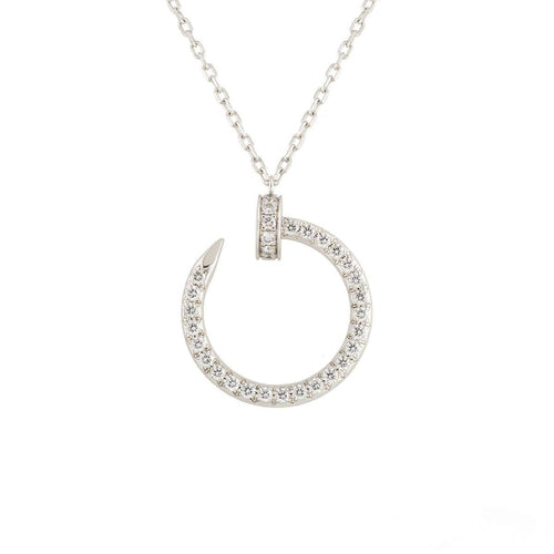 [Aurelle Style]JUSTE NECKLACE SILVER DIAMONDS