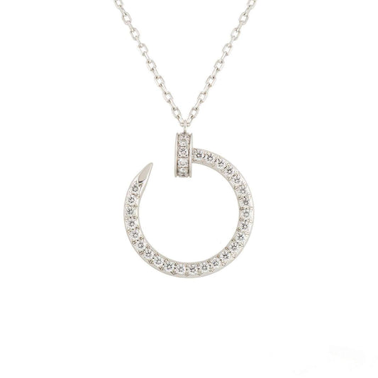 [Aurelle Style]JUSTE NECKLACE SILVER DIAMONDS