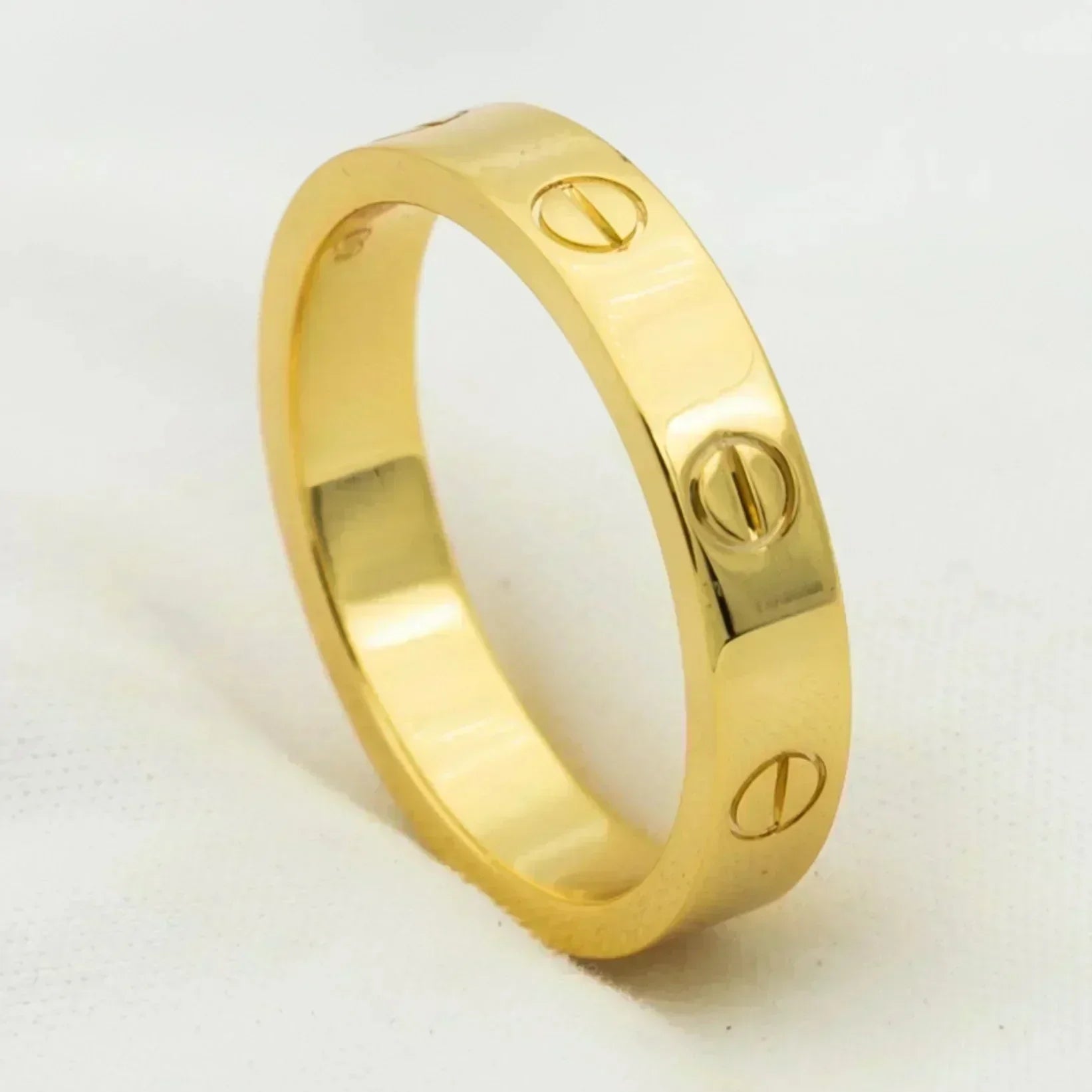 [Aurelle Style]LOVE RING 4MM 1 DIAMOND GOLD