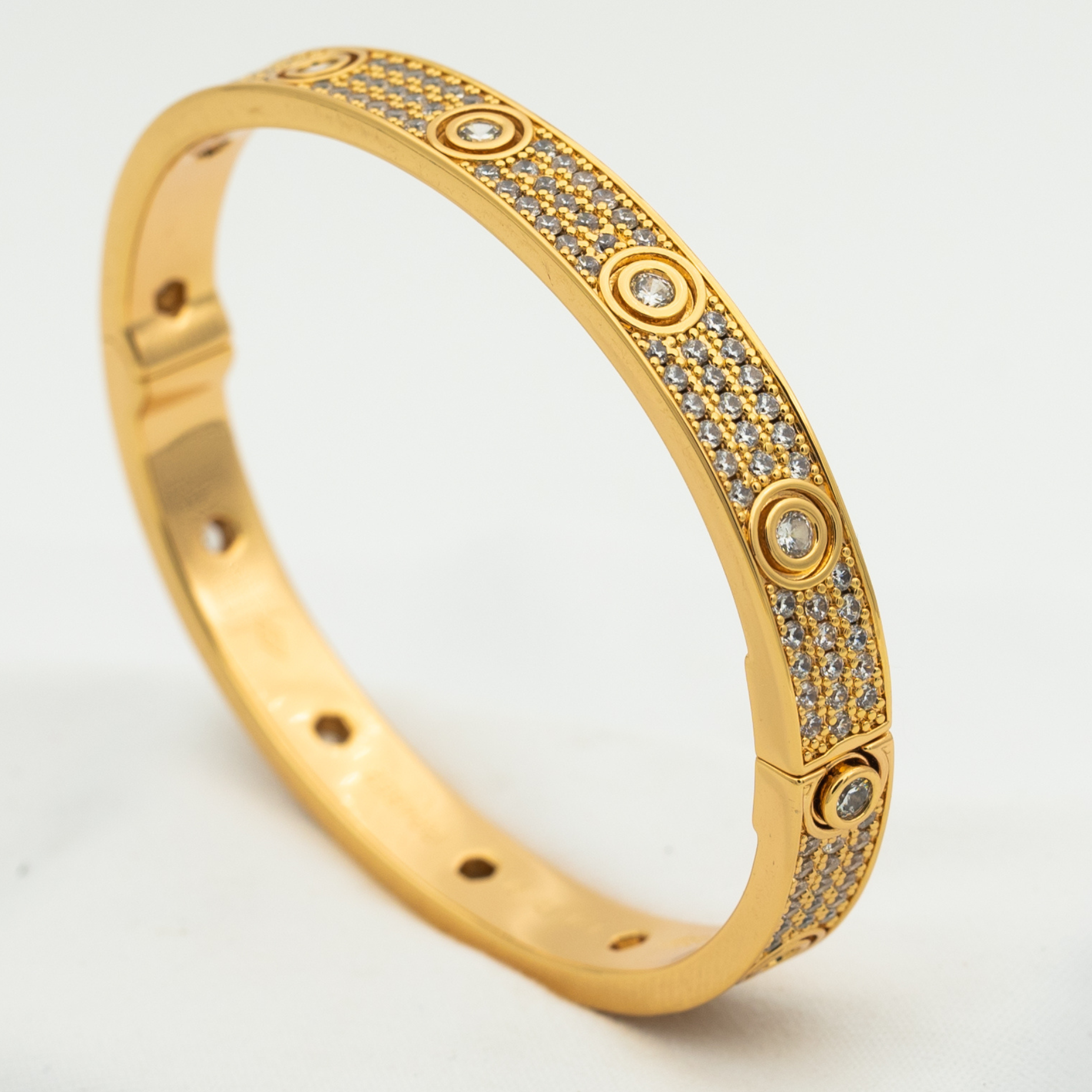 [Aurelle Style]LOVE BRACELET 6.1MM DIAMOND-PAVED 10 BIG DIAMONDS