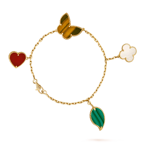 [Aurelle Style]LUCKY SPRING 5 MOTIF GOLD BRACELET