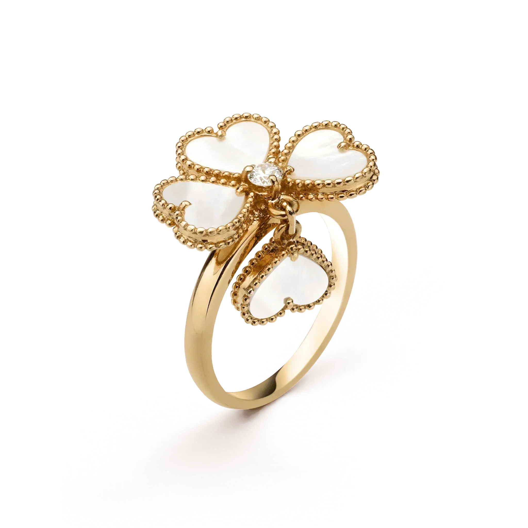 [Aurelle Style]SWEET CLOVER WHITE MOP RING