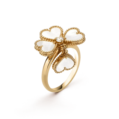 [Aurelle Style]SWEET CLOVER WHITE MOP RING
