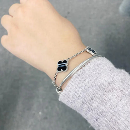 [Aurelle Style] CLOVER 5 MOTIF PULSAR STONE BRACELET COLLECTION