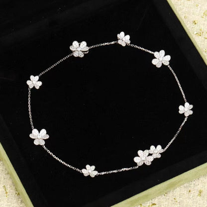 [Aurelle Style]FRIVOLE SILVER 9 FLOWERS NECKLACE