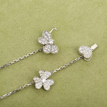 [Aurelle Style]FRIVOLE SILVER 9 FLOWERS NECKLACE
