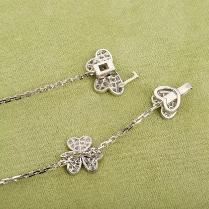 [Aurelle Style]FRIVOLE SILVER 9 FLOWERS NECKLACE