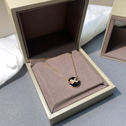 [Aurelle Style]JEUX DE PINK GOLD DIAMOND NECKLACE