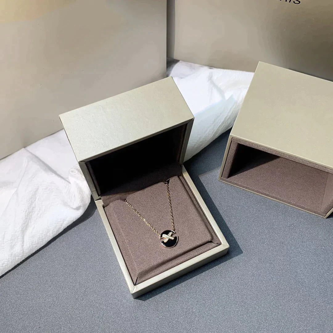 [Aurelle Style]JEUX DE ROSE GOLD DIAMOND NECKLACE