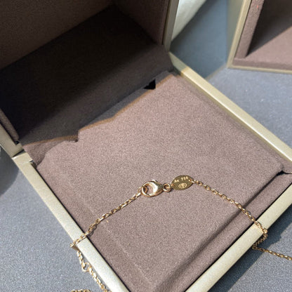 [Aurelle Style]JEUX DE PINK GOLD DIAMOND NECKLACE