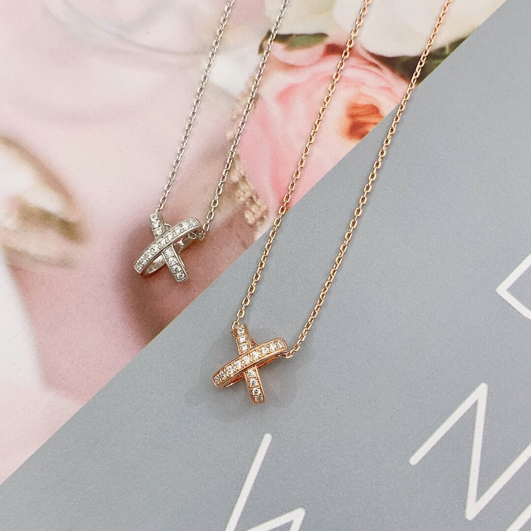 [Aurelle Style]JEUX DE DIAMOND NECKLACE