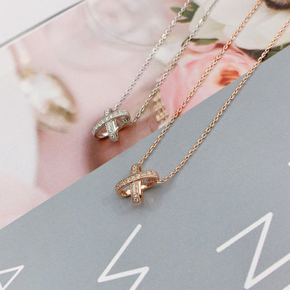 [Aurelle Style]JEUX DE DIAMOND NECKLACE