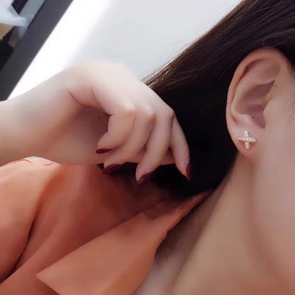 [Aurelle Style]JEUX DE GOLD DIAMOND EARRINGS