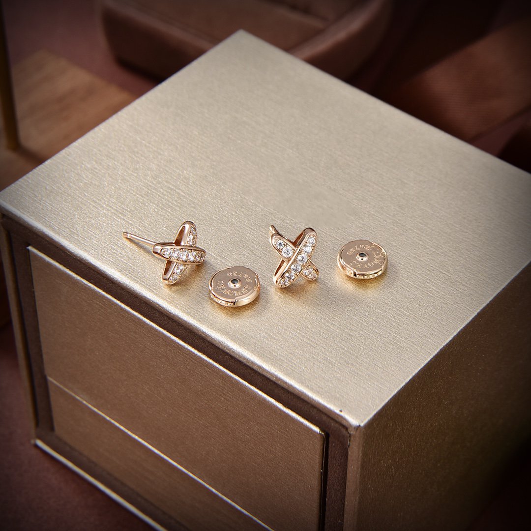 [Aurelle Style]JEUX DE GOLD DIAMOND EARRINGS