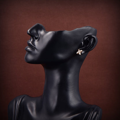 [Aurelle Style]JEUX DE GOLD DIAMOND EARRINGS
