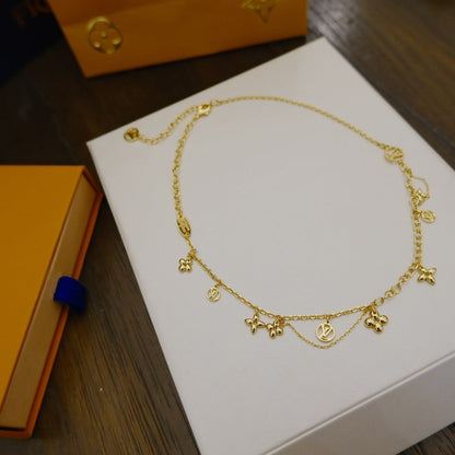 [Aurelle Style]BLOOMING SUPPLE NECKLACE BRASS