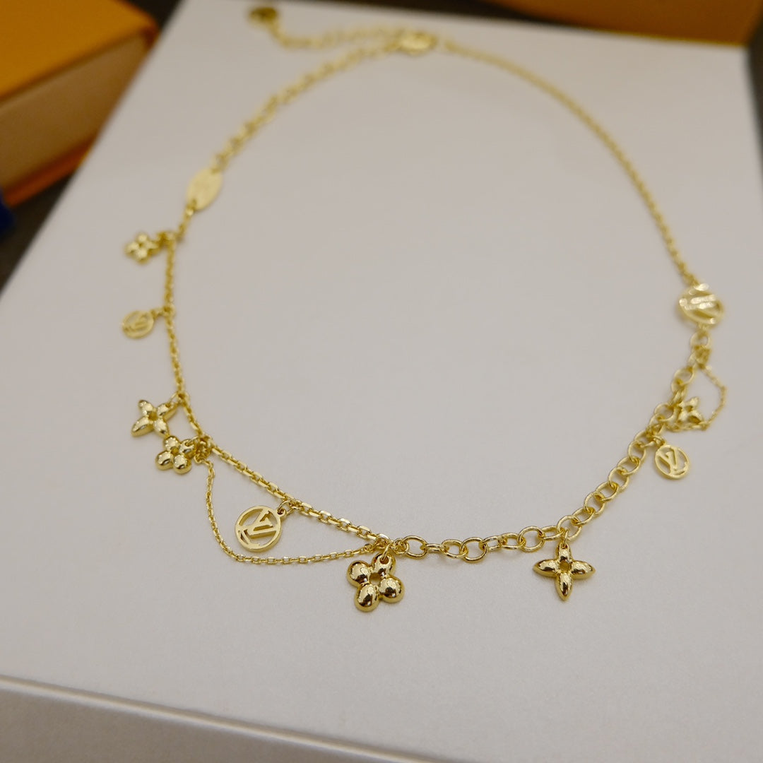 [Aurelle Style]BLOOMING SUPPLE NECKLACE BRASS
