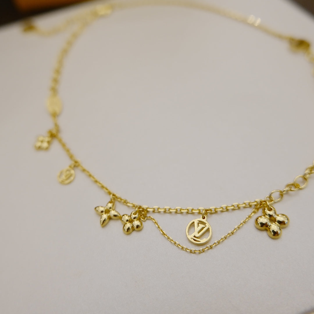 [Aurelle Style]BLOOMING SUPPLE NECKLACE BRASS