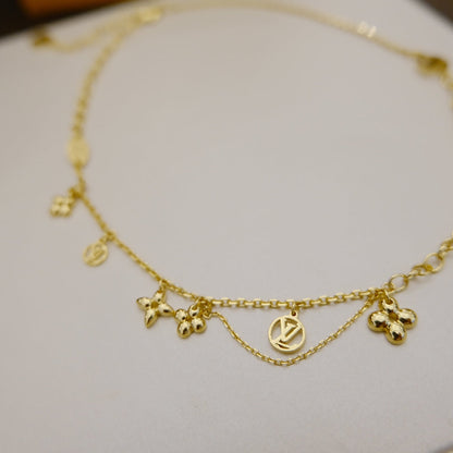 [Aurelle Style]BLOOMING SUPPLE NECKLACE BRASS