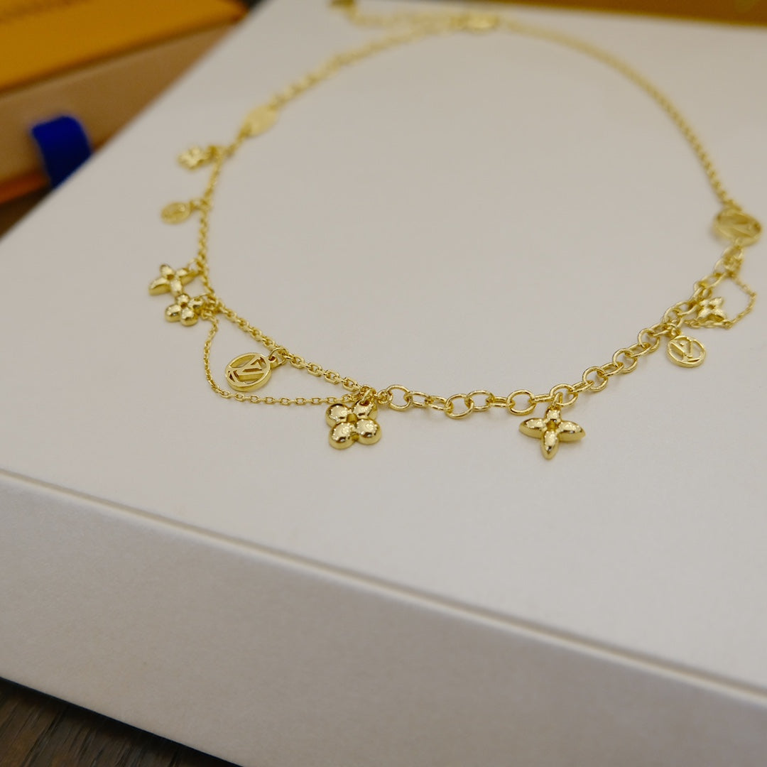 [Aurelle Style]BLOOMING SUPPLE NECKLACE BRASS