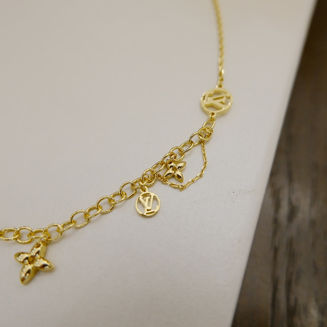 [Aurelle Style]BLOOMING SUPPLE NECKLACE BRASS