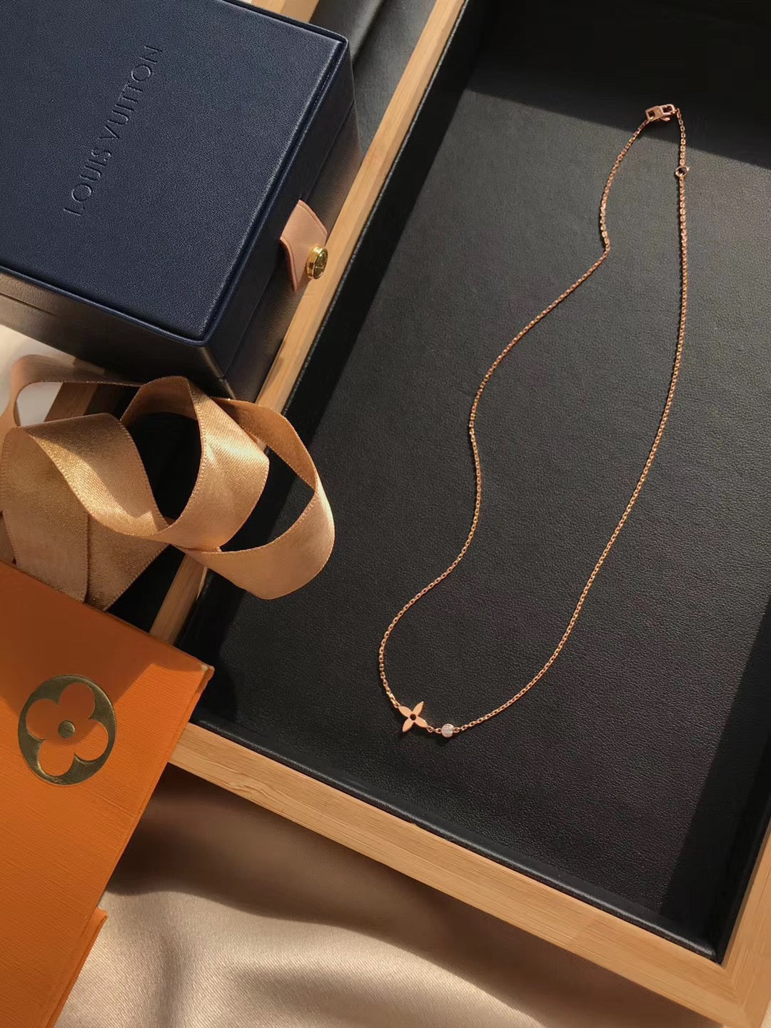 [Aurelle Style]BLOSSOM PENDANT PINK GOLD AND DIAMOND