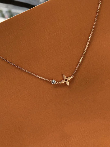 [Aurelle Style]BLOSSOM PENDANT PINK GOLD AND DIAMOND