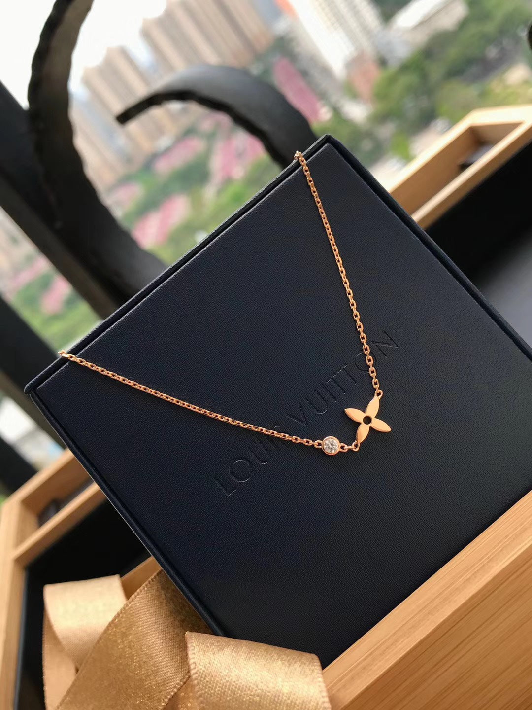 [Aurelle Style]BLOSSOM PENDANT PINK GOLD AND DIAMOND