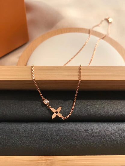 [Aurelle Style]BLOSSOM PENDANT PINK GOLD AND DIAMOND