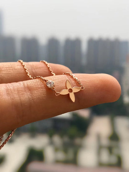 [Aurelle Style]BLOSSOM PENDANT PINK GOLD AND DIAMOND