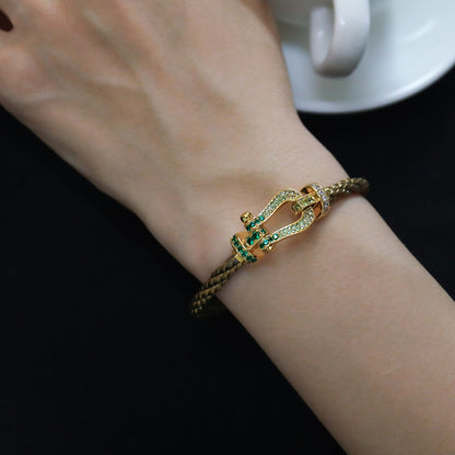 [Aurelle Style]FORCE 10 GOLD GREEN DIAMOND PAVED