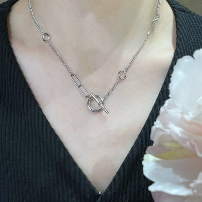 [Aurelle Style]HM STERLING CHAINE D'ANCRE HEART