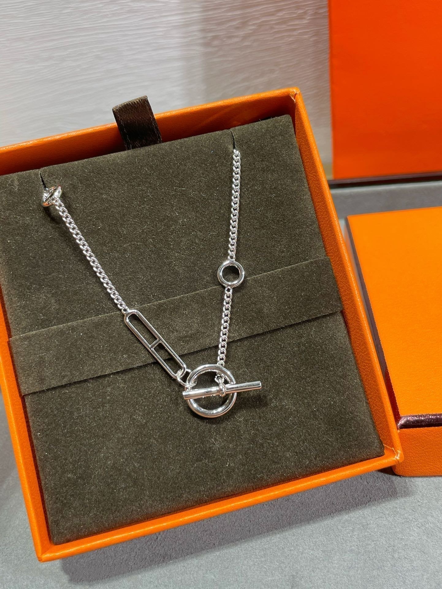 [Aurelle Style]HM STERLING CHAINE D'ANCRE HEART