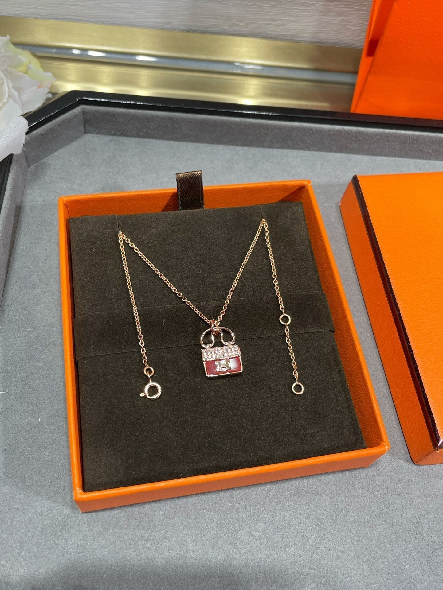 [Aurelle Style]H CIRCE MOISSANITE PENDANT NECKLACE GOLD