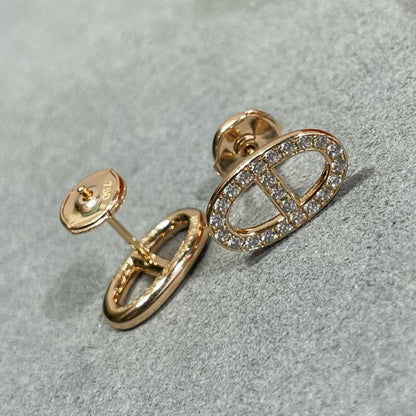 [Aurelle Style]HM FULL DIAMOND PIG NOSE STUD EARRINGS