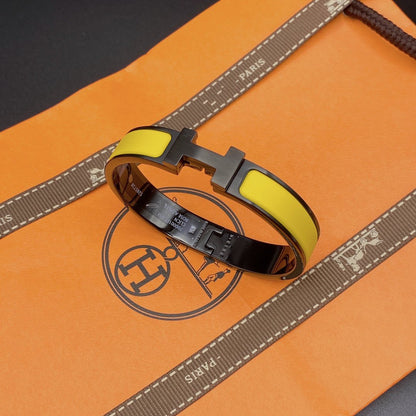 [Aurelle Style]CLIC HM SO BLACK YELLOW BRACELET