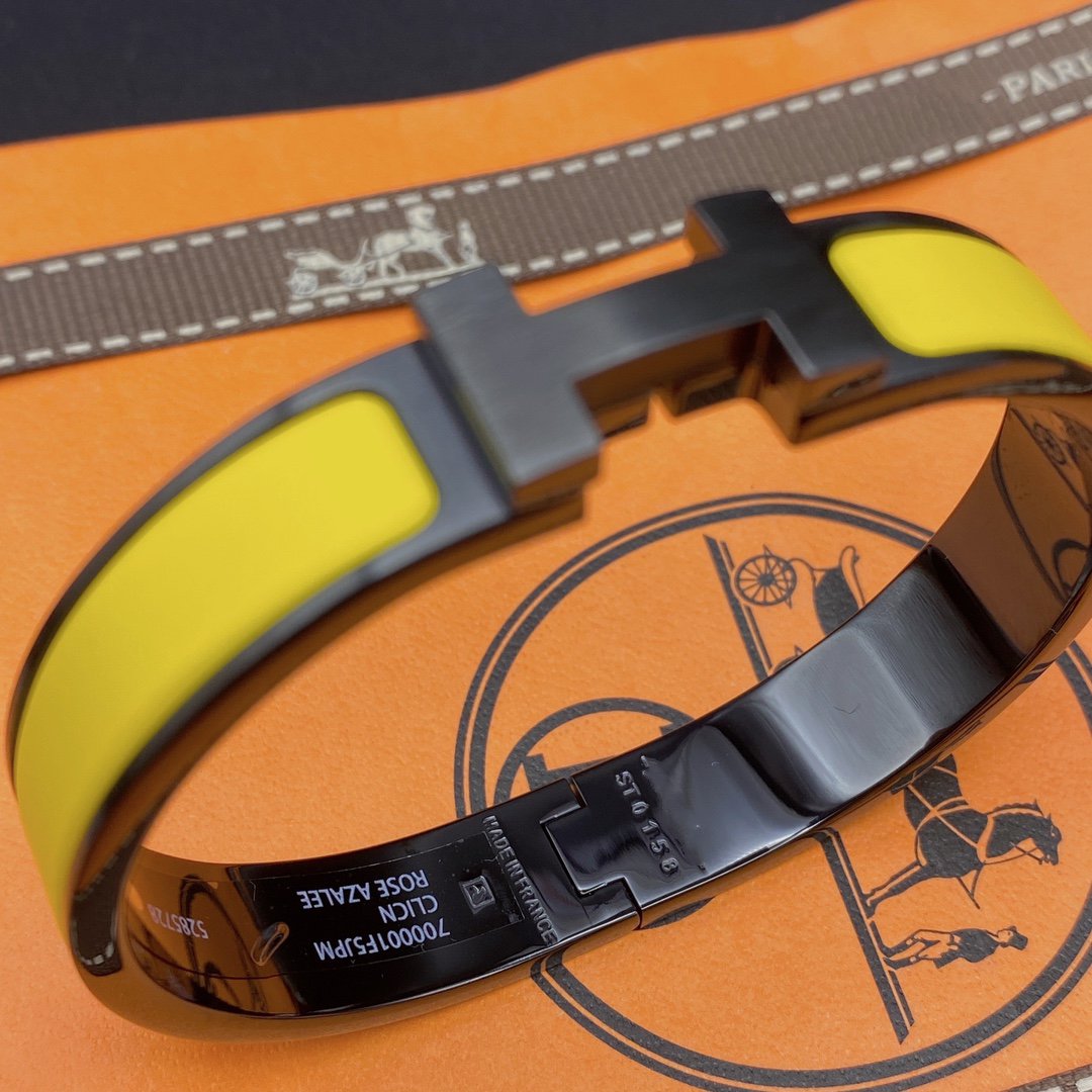 [Aurelle Style]CLIC HM SO BLACK YELLOW BRACELET