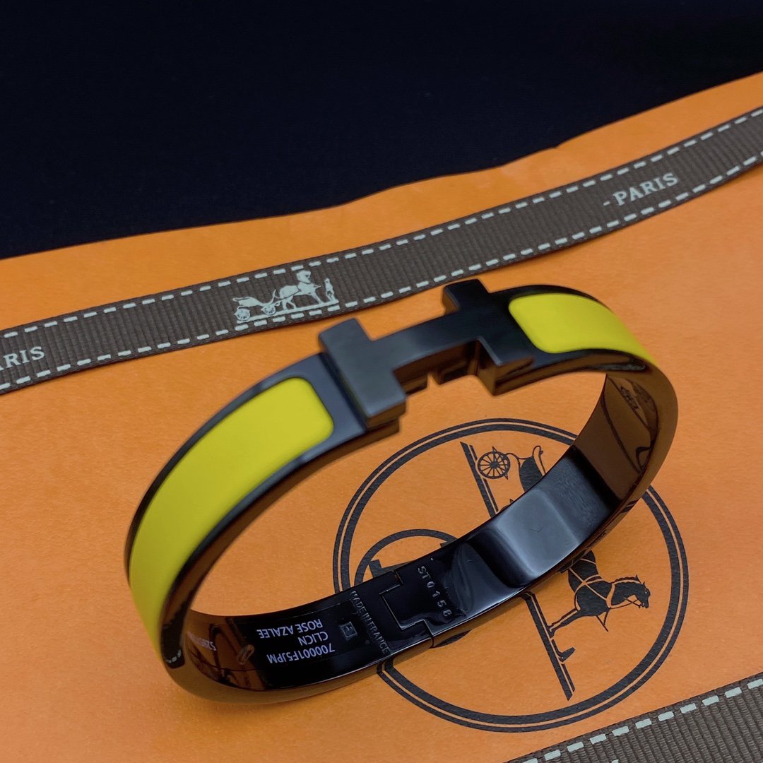 [Aurelle Style]CLIC HM SO BLACK YELLOW BRACELET