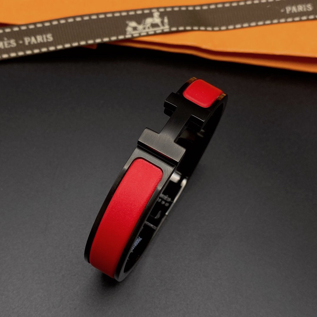 [Aurelle Style]CLIC HM SO BLACK RED BRACELET