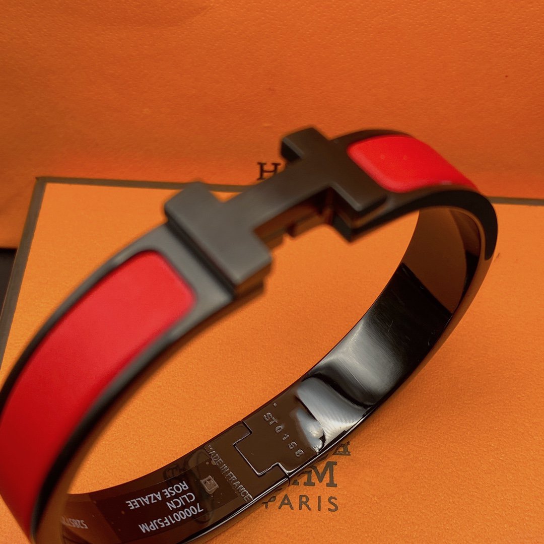 [Aurelle Style]CLIC HM SO BLACK RED BRACELET