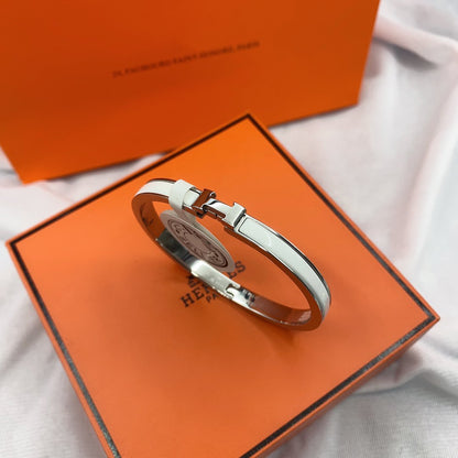 [Aurelle Style]CLASSIC HM CLIC WHITE 8MM ENAMEL BRACELET