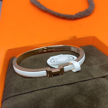 [Aurelle Style]CLASSIC HM CLIC WHITE 8MM ENAMEL BRACELET