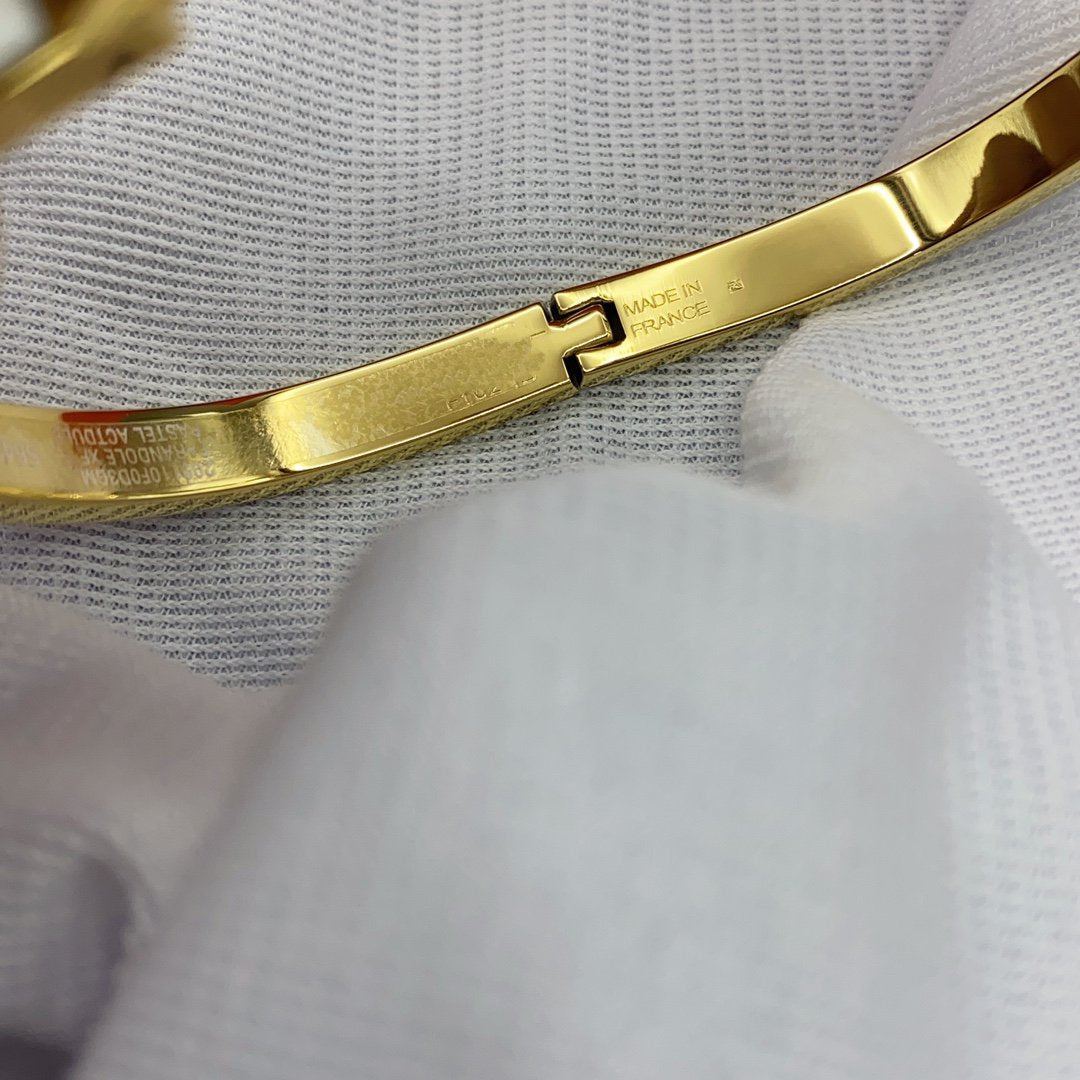 [Aurelle Style]CLASSIC HM CLIC WHITE 8MM ENAMEL BRACELET