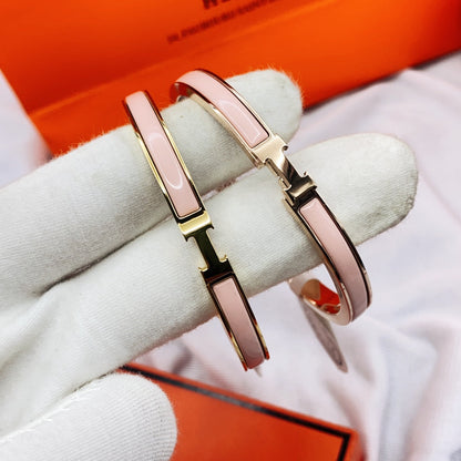 [Aurelle Style]CLASSIC HM CLIC  PINK 8MM ENAMEL BRACELET